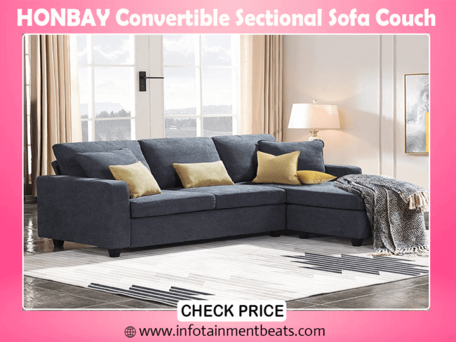 10- HONBAY Convertible Sectional best Sofa Couch