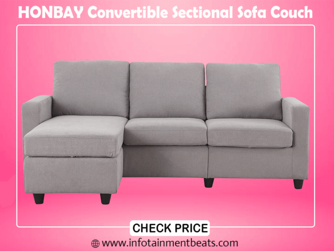 2- HONBAY Convertible Sectional Sofa Couch
