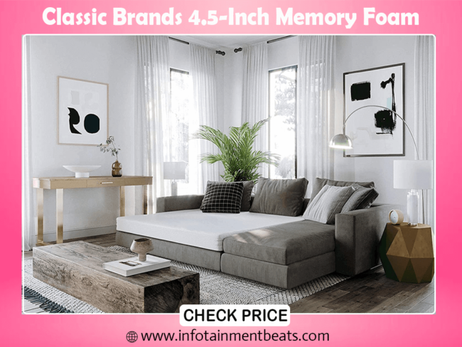 3- Classic Brands 4.5-Inch Memory Foam