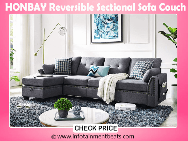 6- HONBAY Reversible Sectional best Sofa Couch