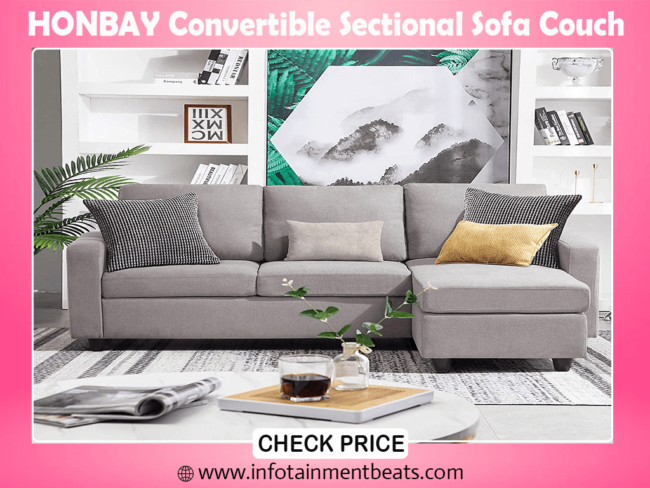 9- HONBAY Convertible Sectional best Sofa Couch