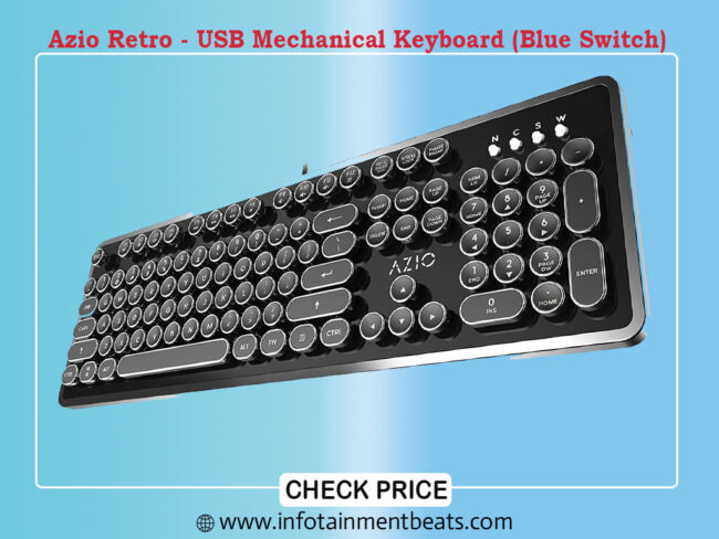 Azio Retro - USB Mechanical Keyboard (Blue Switch)