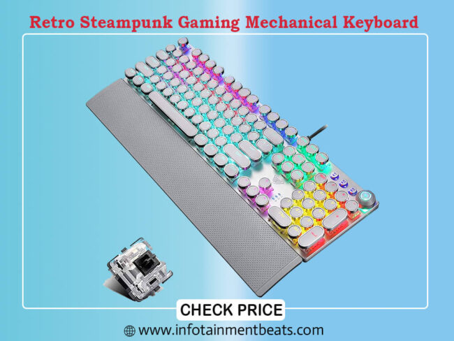 Retro Steampunk Gaming Mechanical Keyboard