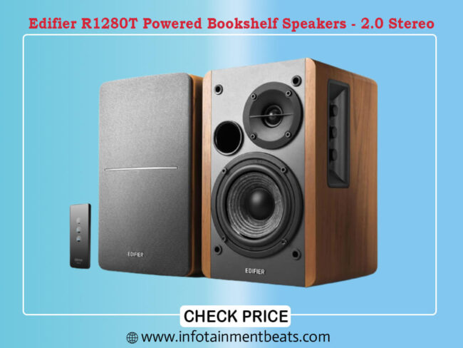 Edifier R1280T Powered Bookshelf Speakers - 2.0 Stereo