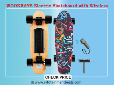 WOOKRAYS Electric Skateboard with Wireless