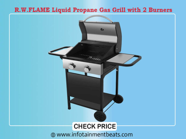 R.W.FLAME Liquid Propane Gas Grill with 2 Burners