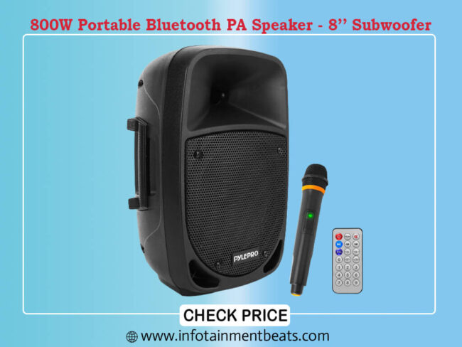 800W Portable Bluetooth PA Speaker - 8GÇÖGÇÖ Subwoofer,