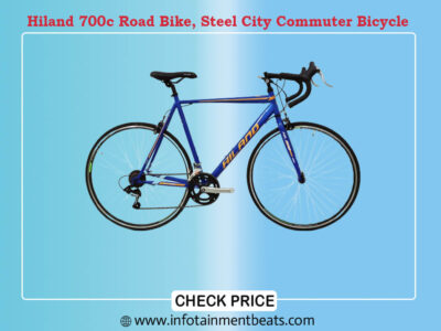  Hiland 700c Road Bike, Steel City Commuter Bicycle with 14 Speeds Drivetrain 2 Colors