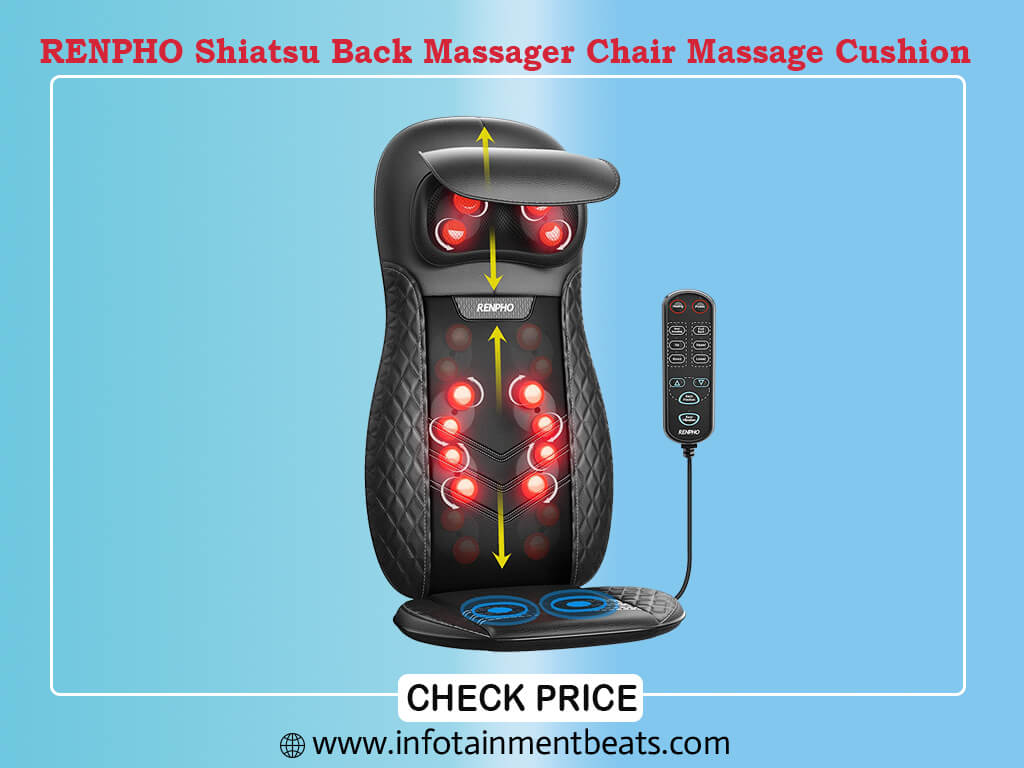 RENPHO Shiatsu Back Massager Chair Massage Cushion with Heat