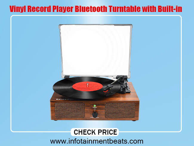 Vinyl Record Player Bluetooth Turntable with Built-in