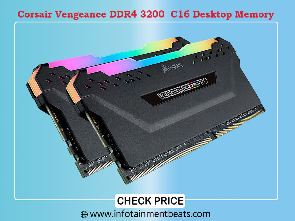  Corsair Vengeance RGB Pro 32GB (2x16GB) DDR4 3200 (PC4-25600) C16 Desktop Memory