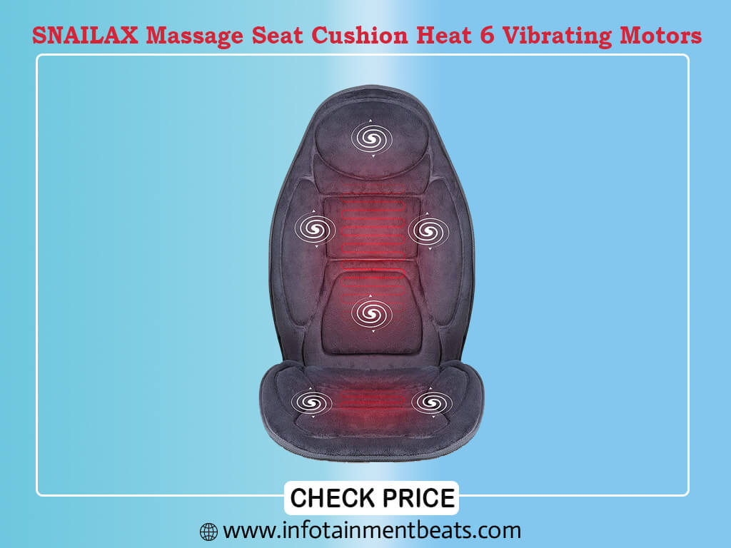  SNAILAX Massage Seat Cushion Heat 6 Vibrating Motors