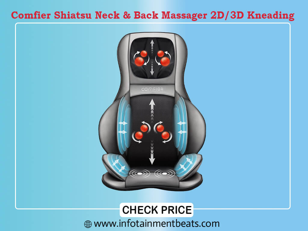  Comfier Shiatsu Neck & Back Massager 2D 3D Kneading