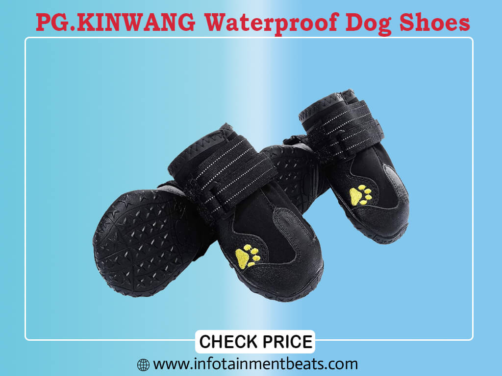PG.KINWANG Dog Boots Waterproof Dog Shoes