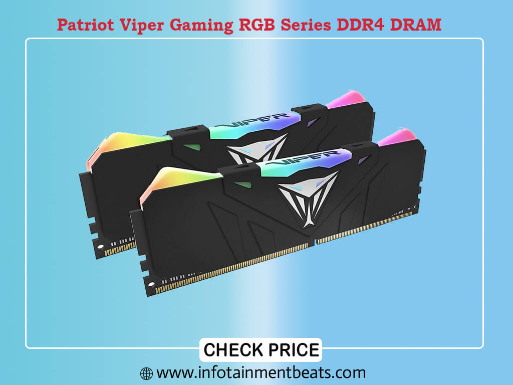  Patriot Viper Gaming RGB Series DDR4 DRAM 3200MHz 16GB Kit - Black - RGB Color Profiles