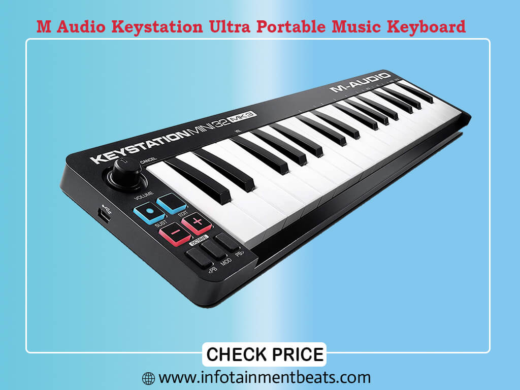 M Audio Keystation Mini 32 MK3 Ultra Portable Mini USB MIDI Keyboard Controller