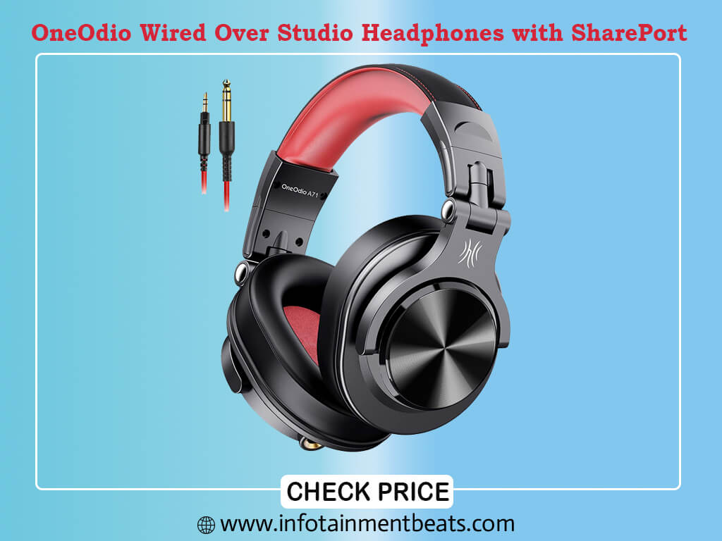 OneOdio A71 Wired Over Ear Headphones, Studio Headphones with SharePort