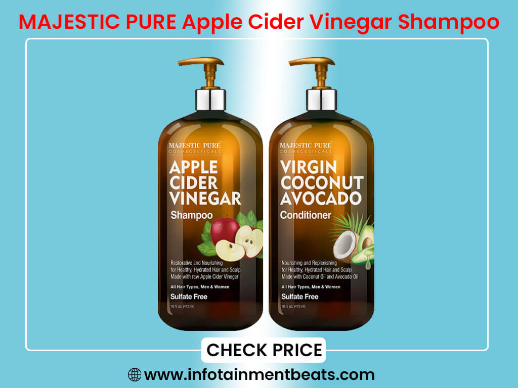 MAJESTIC PURE Apple Cider Vinegar Shampoo and Avocado Coconut Conditioner