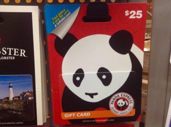 card of Panda Express