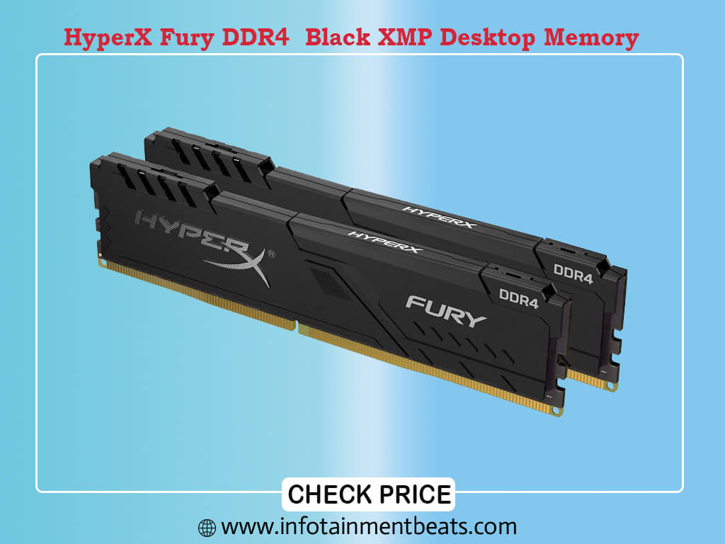 HyperX Fury 16GB 2666MHz DDR4 CL16 DIMM (Kit of 2) 1Rx8 Black XMP Desktop Memory HX426C16FB3K2 16