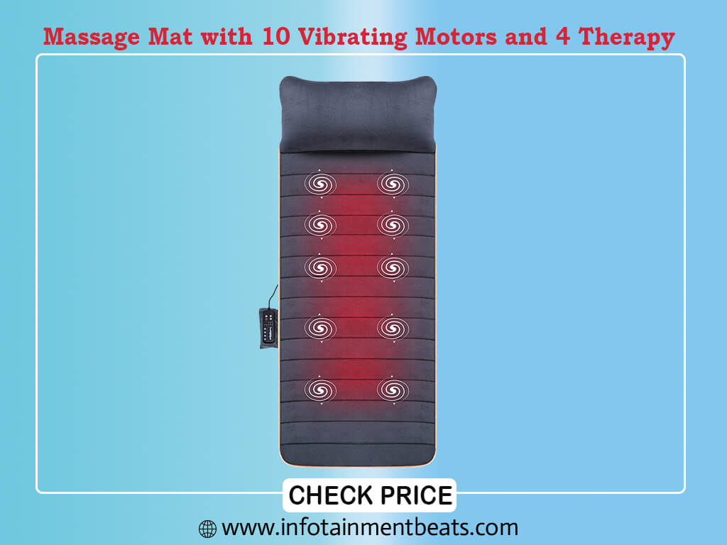 Massage Mat | 10 Vibrating Motors | 4 Therapy Heating Pad Heat Therapy