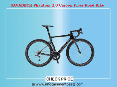  SAVADECK Phantom 2.0 Carbon Fiber Road Bike 700C Racing Bicycle with Ultegra 8000 22 Speed Group Set, 25C Tire and Fizik Saddle