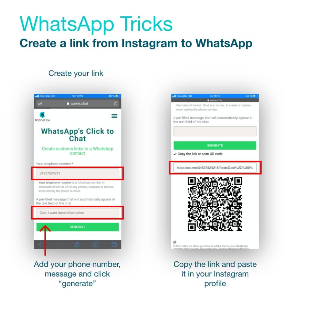 How to Create Link within WhatsApp Business App 