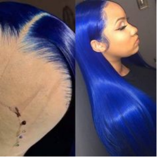 Lace Color & Closure Type For Blue And Black Lace Front Wigs